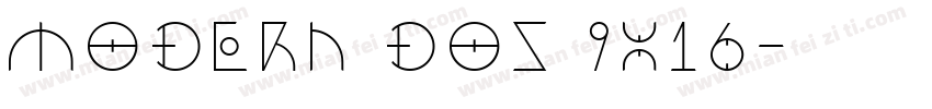 Modern DOS 9x16字体转换
